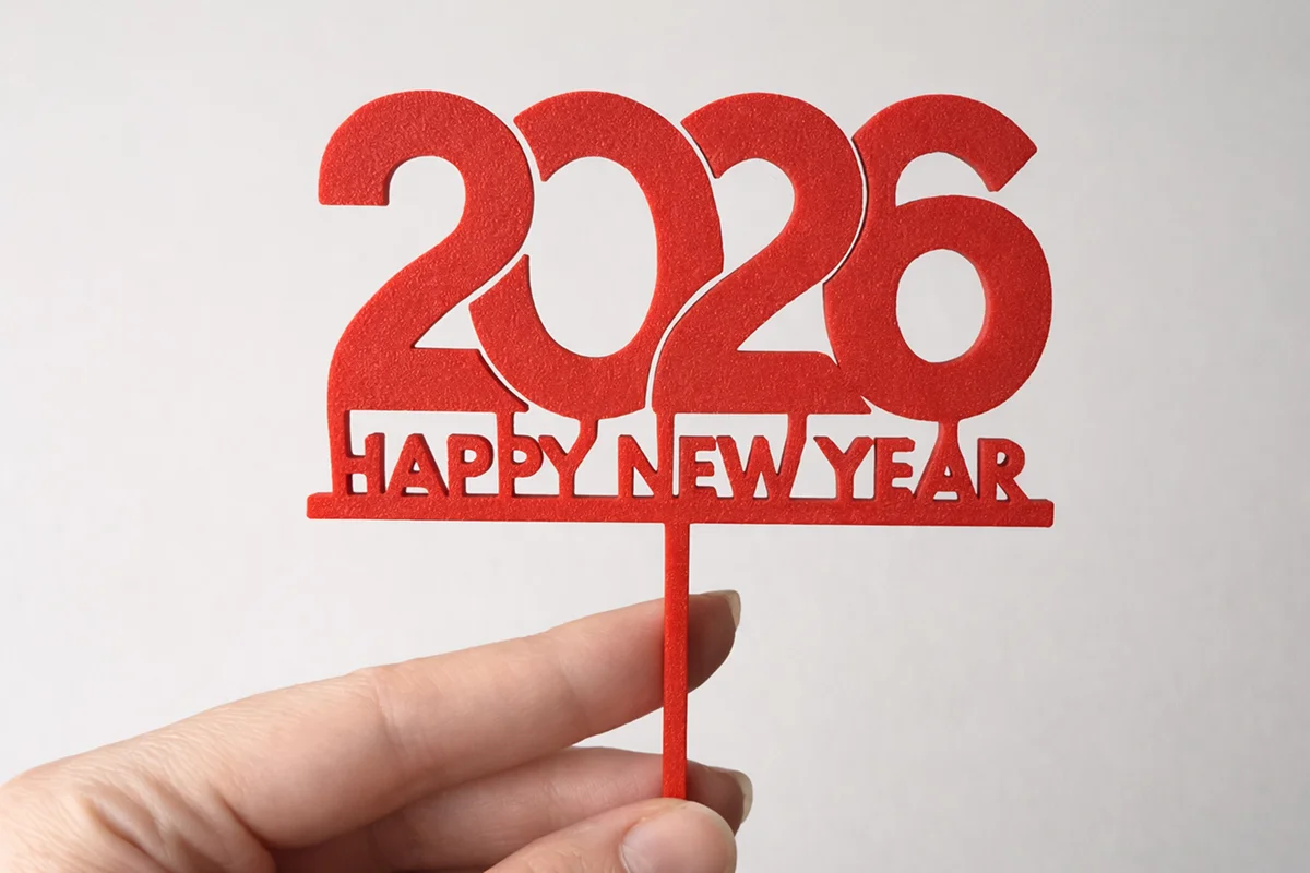 Real example of a 3D printed cake topper